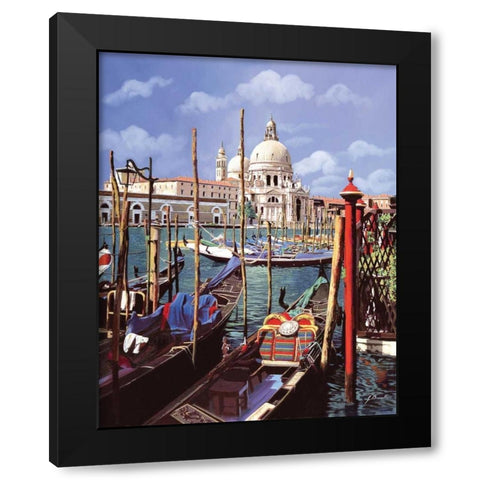 Chiesa Della Salute Black Modern Wood Framed Art Print with Double Matting by Borelli, Guido