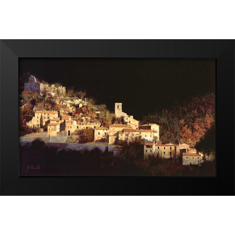 Paesaggio Scuro Black Modern Wood Framed Art Print by Borelli, Guido