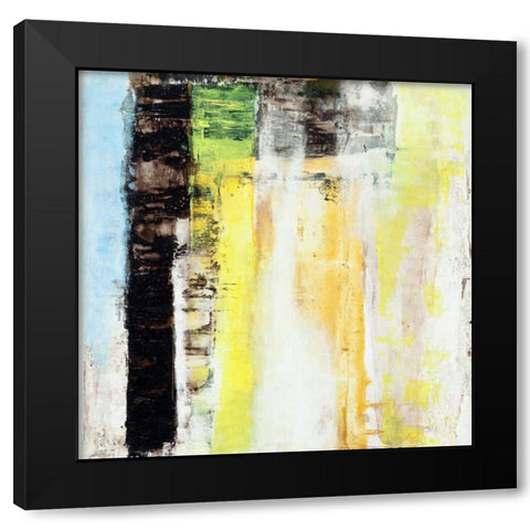 Serie Codigo #11 Black Modern Wood Framed Art Print with Double Matting by Benedicto, Ines