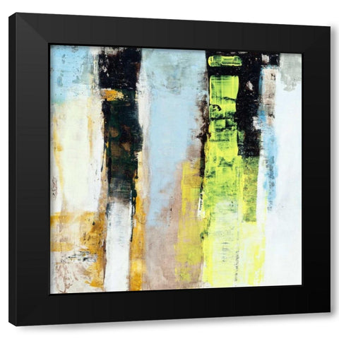Serie CÃ³digo #12 Black Modern Wood Framed Art Print with Double Matting by Benedicto, Ines