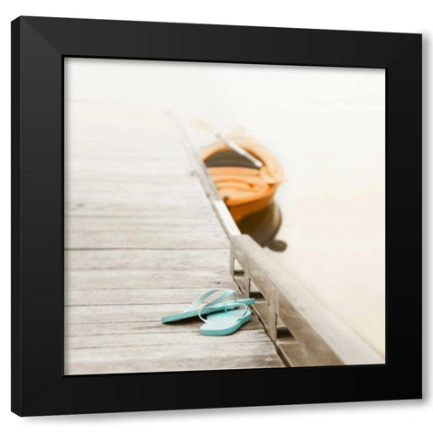 Summer at the Lake Black Modern Wood Framed Art Print by Bell, Nicholas