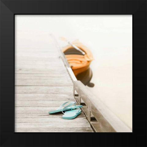 Summer at the Lake Black Modern Wood Framed Art Print by Bell, Nicholas