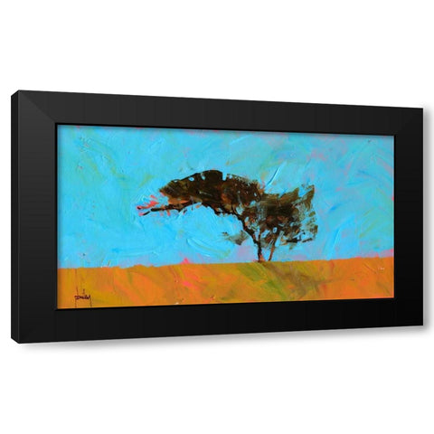 Desert Tree Black Modern Wood Framed Art Print with Double Matting by Bailey, Paul