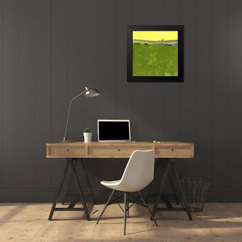 Hot Sky over Lazy Fields Black Modern Wood Framed Art Print by Bailey, Paul
