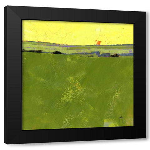 Hot Sky over Lazy Fields Black Modern Wood Framed Art Print with Double Matting by Bailey, Paul