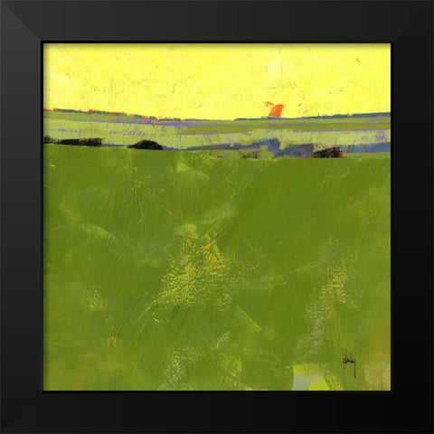 Hot Sky over Lazy Fields Black Modern Wood Framed Art Print by Bailey, Paul
