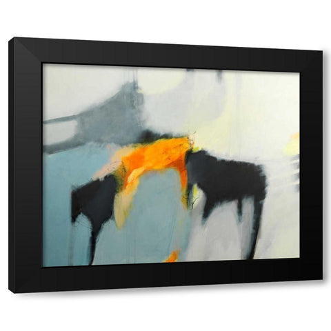 Midsummer Black Modern Wood Framed Art Print with Double Matting by Brix, Sidsel