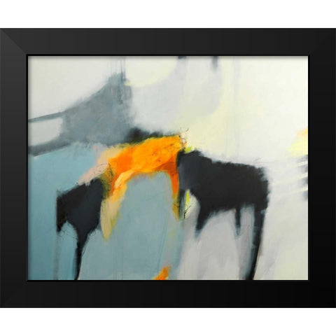 Midsummer Black Modern Wood Framed Art Print by Brix, Sidsel