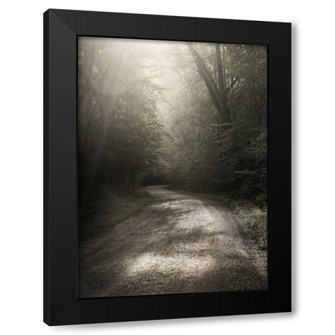 Back Country Road Black Modern Wood Framed Art Print with Double Matting by Bell, Nicholas