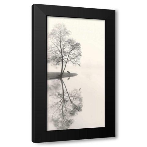 Tranquil Morning Black Modern Wood Framed Art Print with Double Matting by Bell, Nicholas