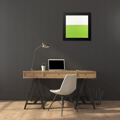 Fresh Green Black Modern Wood Framed Art Print by Bishop, Don