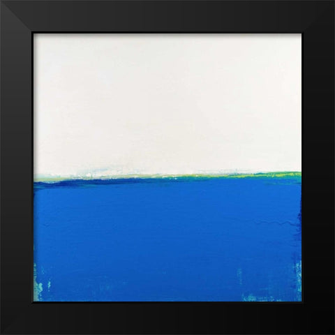 Open Blue Black Modern Wood Framed Art Print by Bishop, Don