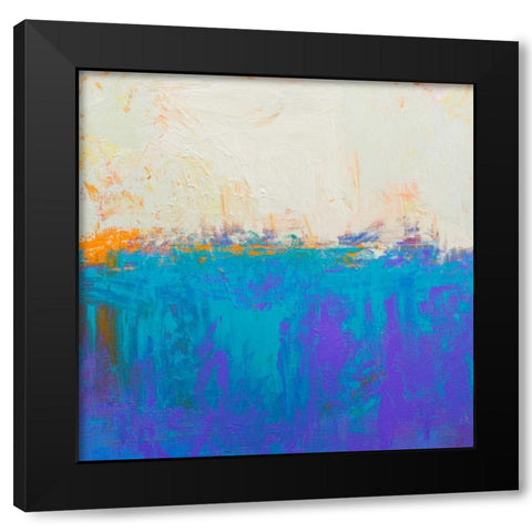 Orange Spark Black Modern Wood Framed Art Print by Bishop, Don