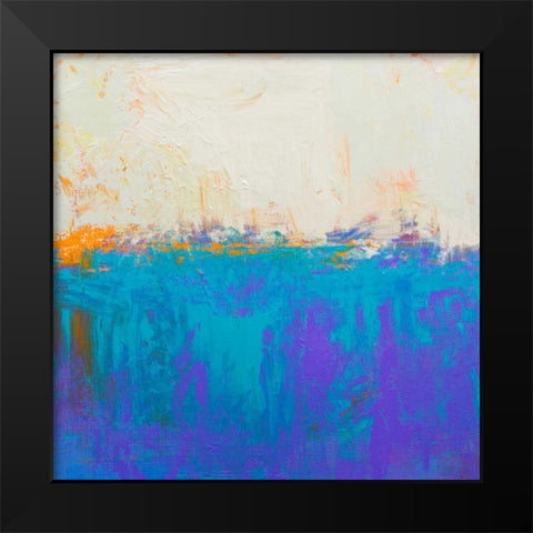 Orange Spark Black Modern Wood Framed Art Print by Bishop, Don