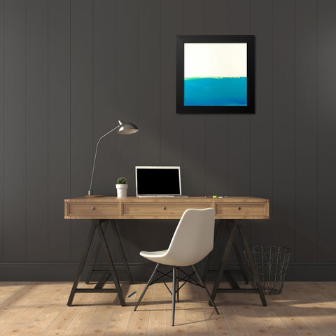 Turquoise Sea Black Modern Wood Framed Art Print by Bishop, Don