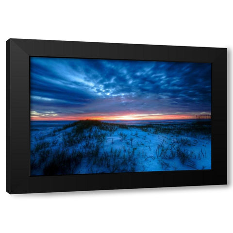 Sunset Black Modern Wood Framed Art Print with Double Matting by Burdick, Chuck