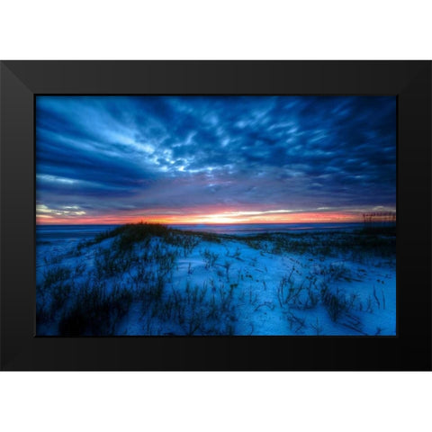 Sunset Black Modern Wood Framed Art Print by Burdick, Chuck