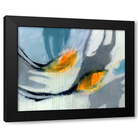 Avalanche Black Modern Wood Framed Art Print with Double Matting by Brix, Sidsel