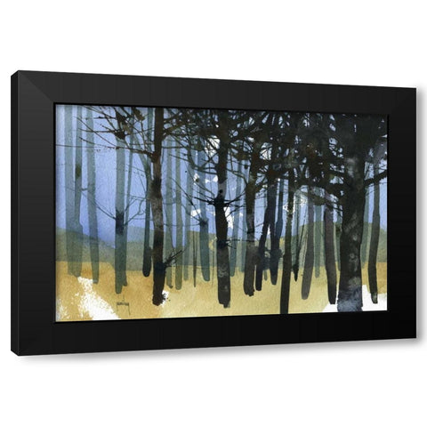Tangle Knot Wood Black Modern Wood Framed Art Print by Bailey, Paul