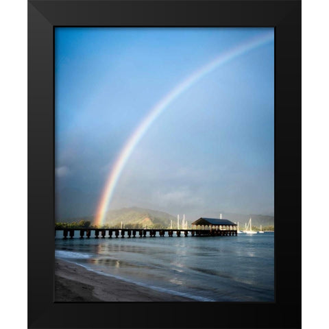 Rainbows at Hanalei II Black Modern Wood Framed Art Print by Burt, Daniel