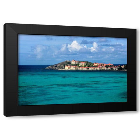 Island Haven Black Modern Wood Framed Art Print with Double Matting by Burdick, Chuck