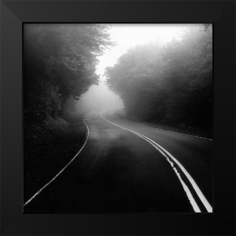 Mountain Road Black Modern Wood Framed Art Print by Bell, Nicholas