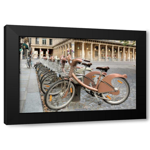 Paris Cycles 2 Black Modern Wood Framed Art Print by Blaustein, Alan