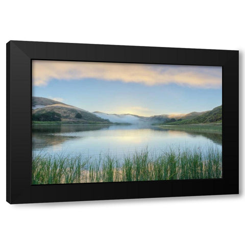 Crescent Beach Calm 4 Black Modern Wood Framed Art Print by Blaustein, Alan