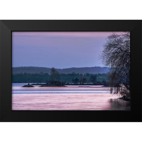 Evening on the Bay Black Modern Wood Framed Art Print by Burdick, Chuck