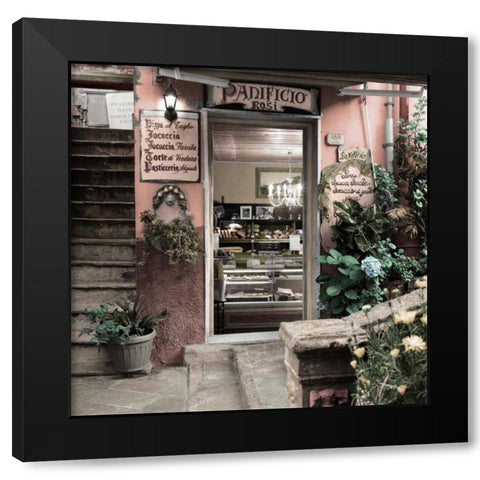 Panificio Rosi Black Modern Wood Framed Art Print with Double Matting by Blaustein, Alan