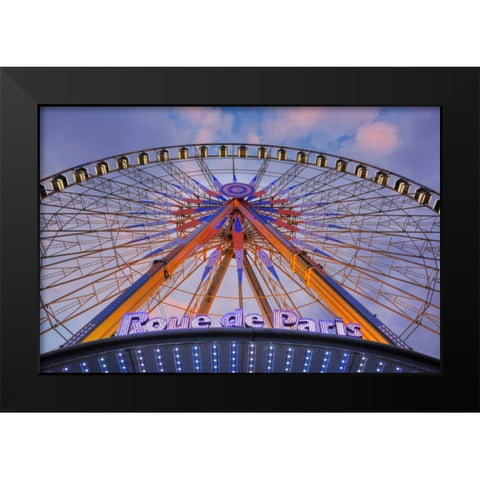 Rue de Paris Black Modern Wood Framed Art Print by Blaustein, Alan