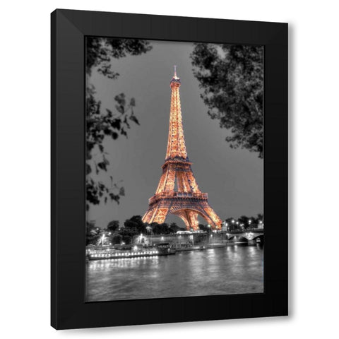 Nuit sur la Seine Black Modern Wood Framed Art Print by Blaustein, Alan