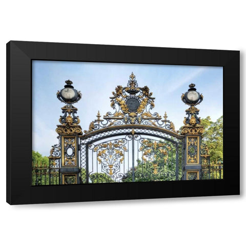 Park Monceau Gates Black Modern Wood Framed Art Print with Double Matting by Blaustein, Alan