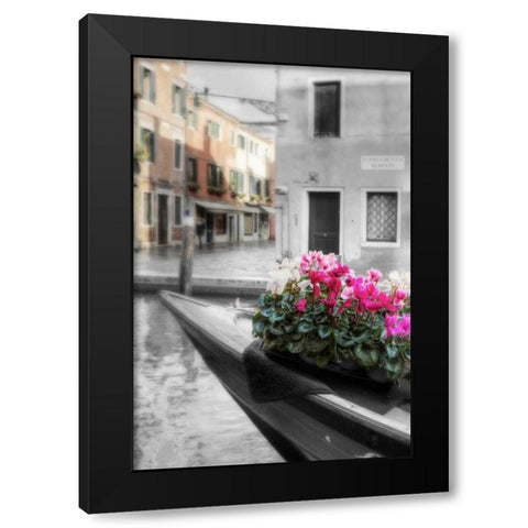 Canal Fiori #1 Black Modern Wood Framed Art Print by Blaustein, Alan