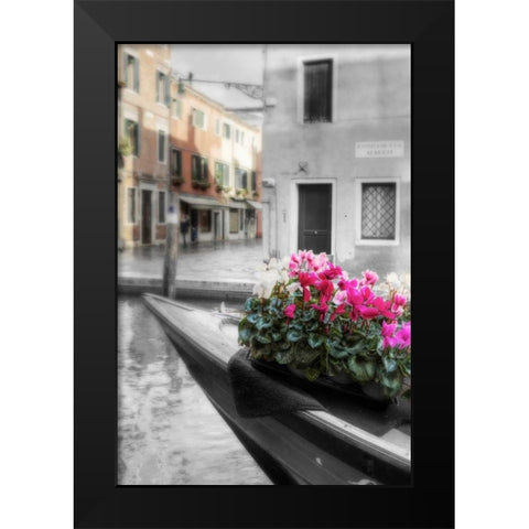 Canal Fiori #1 Black Modern Wood Framed Art Print by Blaustein, Alan
