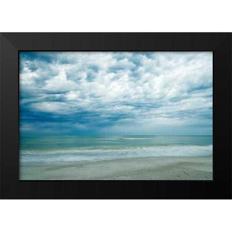 Morning at the Beach Black Modern Wood Framed Art Print by Burdick, Chuck