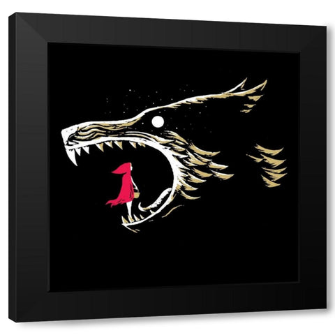 What Big Teeth You Have Black Modern Wood Framed Art Print with Double Matting by Buxton, Michael