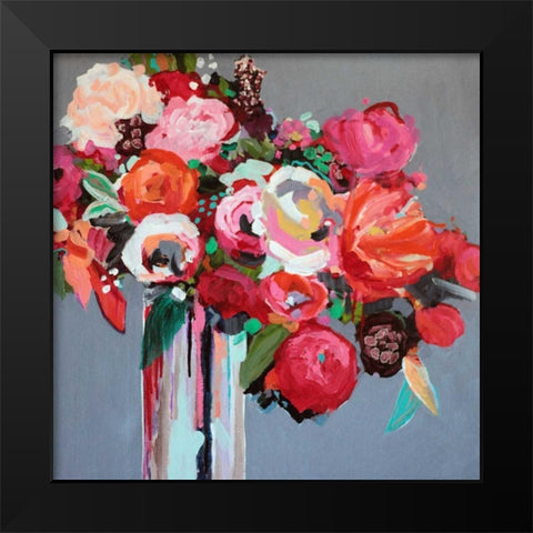 Confetti Black Modern Wood Framed Art Print by Brewer, Jacqueline