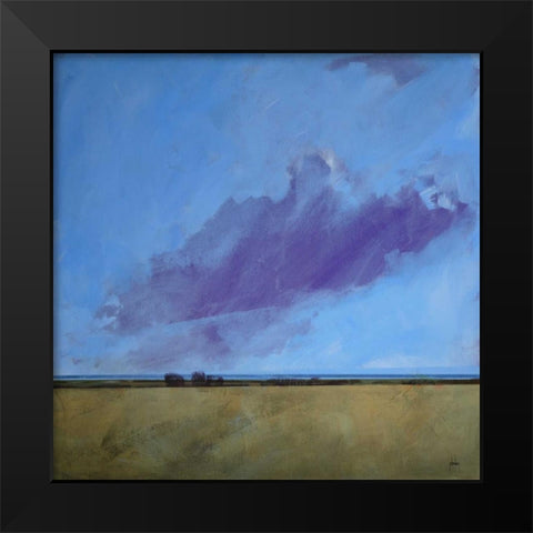 Distant River Black Modern Wood Framed Art Print by Bailey, Paul