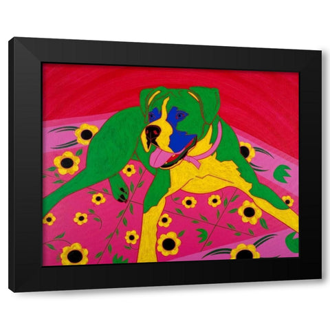 Courageous Clown Black Modern Wood Framed Art Print by Bond, Angela