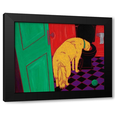 Drinking Problem Black Modern Wood Framed Art Print with Double Matting by Bond, Angela