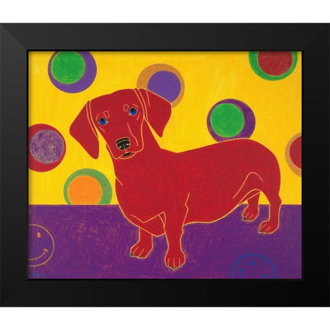 Foot Long Fun III Black Modern Wood Framed Art Print by Bond, Angela