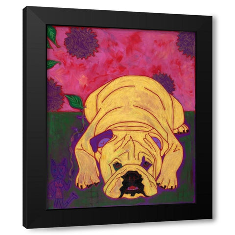 Lounge Lizard Black Modern Wood Framed Art Print with Double Matting by Bond, Angela