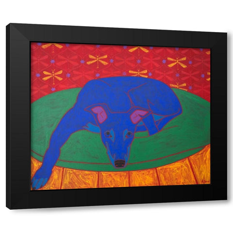 Runner in Repose Black Modern Wood Framed Art Print with Double Matting by Bond, Angela