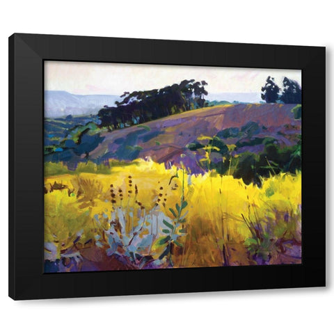 Late Sun, Eucalyptus on the Ridge Black Modern Wood Framed Art Print with Double Matting by Burtt, Marcia