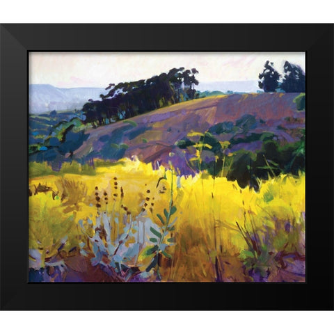 Late Sun, Eucalyptus on the Ridge Black Modern Wood Framed Art Print by Burtt, Marcia