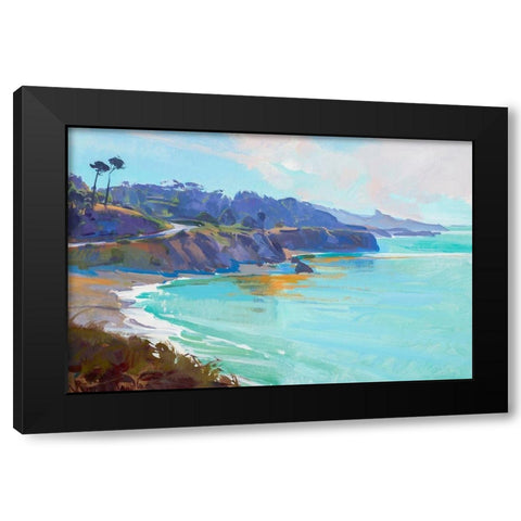 Mendocino Overlook Black Modern Wood Framed Art Print with Double Matting by Burtt, Marcia