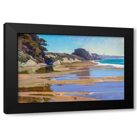 October High Tide Black Modern Wood Framed Art Print by Burtt, Marcia