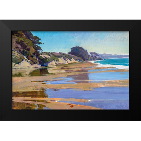 October High Tide Black Modern Wood Framed Art Print by Burtt, Marcia