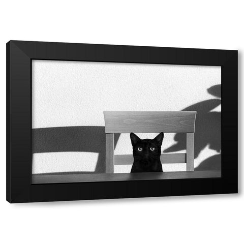 Where Is My Coffee? Black Modern Wood Framed Art Print with Double Matting by Bertelli, Jon